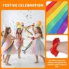 6Pcs Rainbow Gymnastics Long Ribbon Multicolor Elastic Dance Ribbons Rhythm Streamers  Dance Party