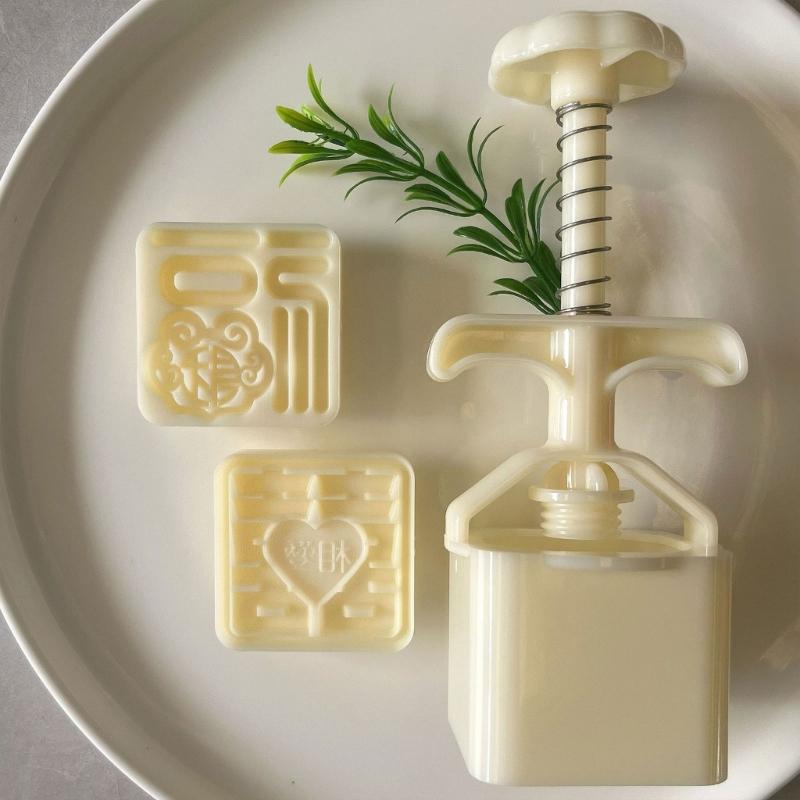 Hand Pressed Mooncakes Mold Cookie Stamp Green Bean Cake Bakewares Traditional Pastries Mould for Baking Enthusiasts