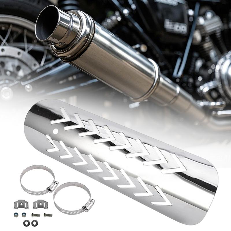 Motorcycle Heat Shield Anti-Scald Motorcycle Pipe Cover Abrasion-Proof Quick-Install Non-Slip Motorbike Accessories For Touring