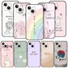 Koreanische Brief Handyhülle Für iPhone 17 16E 15 16 14 13 12 11 Pro Max 7 8 Plus Weiche TPU Rückseite