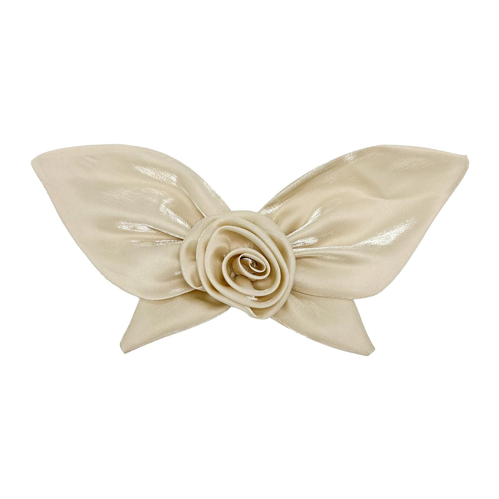 

Women 3D Bowknot Flower Brooch Detachable Pre-Tied Bow Tie Lapel Pin Collar Neck Clips Wedding Party Bowtie Corsage