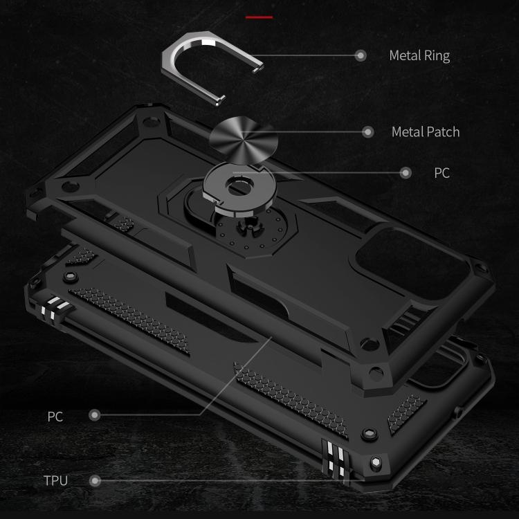 For Samsung Galaxy A03s US Version Shockproof TPU + PC Phone Case with Holder