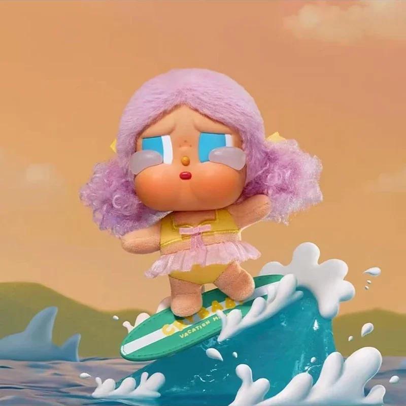 POP MART CRYBABY Серия «Режим отпуска включен» Виниловая непрозрачная коробка Загадочная коробка Игрушки Кавайные украшения Фигурки Декор для дома Настольная модель