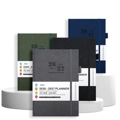 A5 English Efficiency Weekly Planner 2026-2027: Custom Logo Notebook