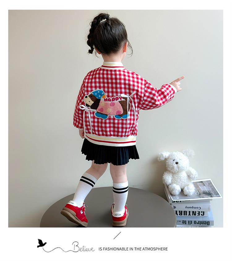 2025 Girls' Spring/Autumn Fashionable Baseball Jacket - Casual Outerwear for Baby Girls