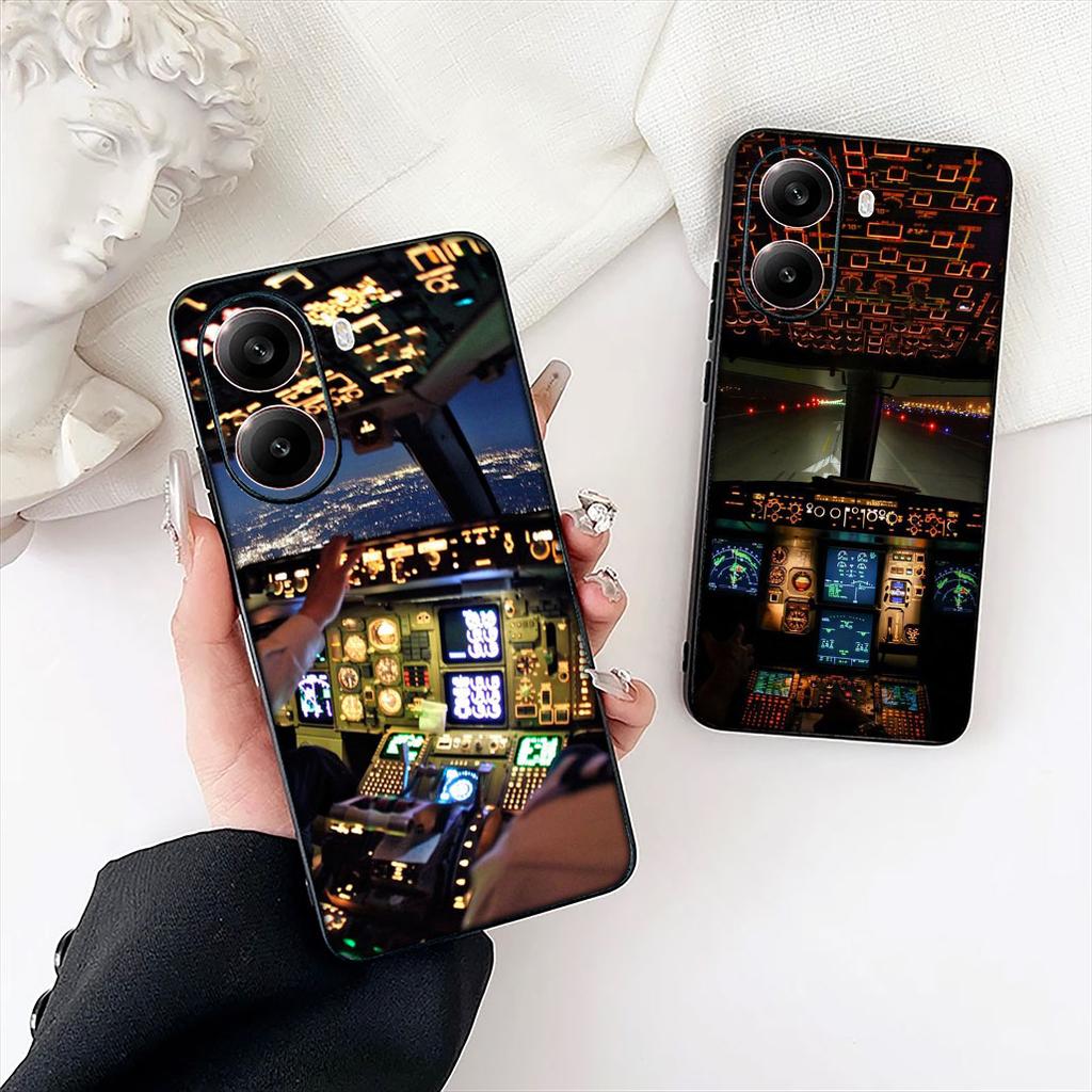 Aircraft Travel Cockpit Fly Airplane Phone Cover for Samsung Galaxy S22 S21 S20 FE Ultra Plus A35 A36 A37 A33 A34 A04 A71 Case