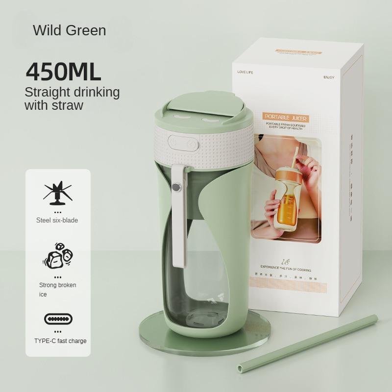 

450ml Multi Fruit Mixers Juicers Portable household small Electric Juicer Blender Fruit Juicer Milkshake Juices Maker Kitchen Tools зелений