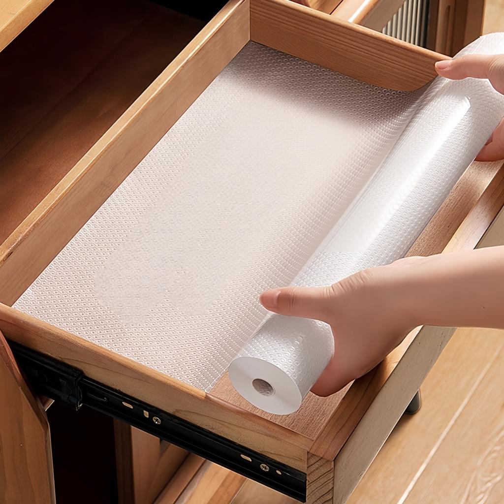 1 roll Reusable Drawer Liners Washable Dustproof and Non-slip Placemats Kitchen Cabinet Mats Refrigerator Non-slip Liners