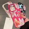 Cute Pearl Pink Floral Lychee Soft Phone Case For iPhone 11 12 13 14 15 16 17 Pro Max 15 14 Plus 17 Air X Xs XR Silicone Cover