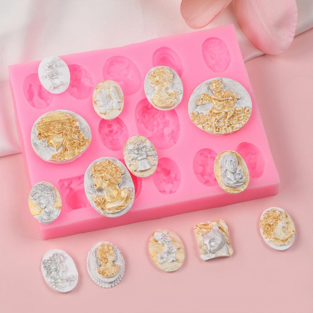 Silicone Relief Mould With Lifelikes Lady Head Sculpture Ideal For Jewelry And Decorative Arts