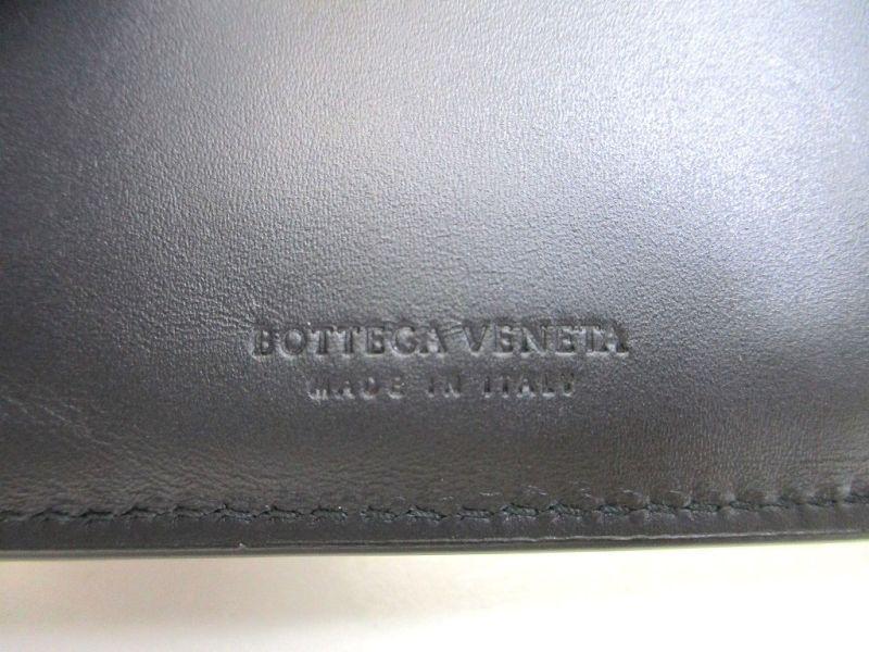Authentic BOTTEGA VENETA Intrecciato Black Leather Bifold Bill Wallet #a021  Open Box