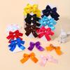 2Pcs Girl Cheer Up Bow Hairclips Delicate Ribbon Hairpins for Kids Hair Accessories 3.5inch Lovely Hair Pins Hairgripe