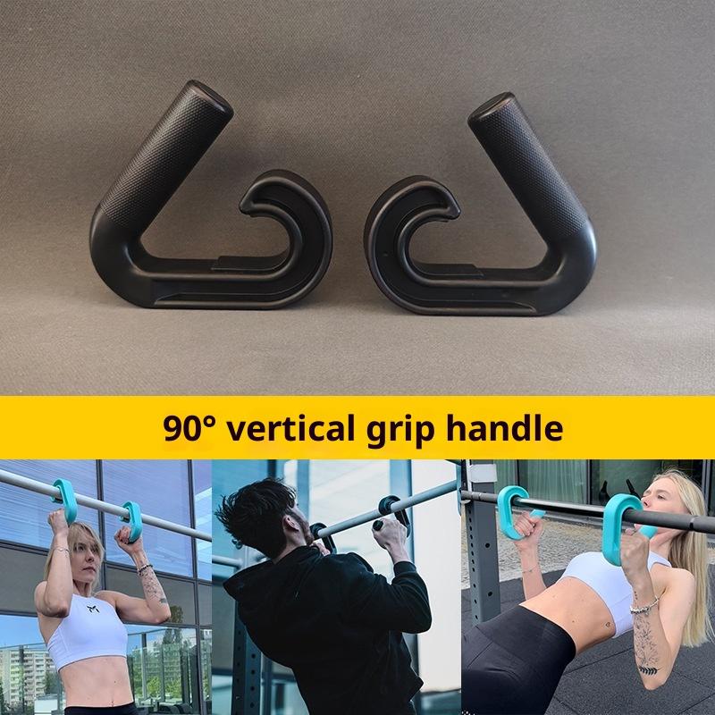 1Pair Gym Grade Grip Bar High Strength Nylon Double Hook Non-Slip Wear-Resistant Design Home Commercial Dual Purpose Trainer