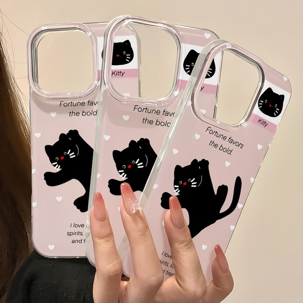 Painted Phone Case for iPhone 12 13 15 16 iPhone 16 12 13 14 15 Pro  14 15 16 Pro Max Coverage Shockproof Anti-Fingerprint Fresh Style Protective Case