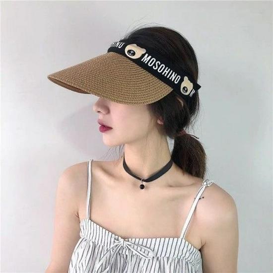 Women's Summer Straw Sun Hat - Duckbill Cap for Travel and Beach