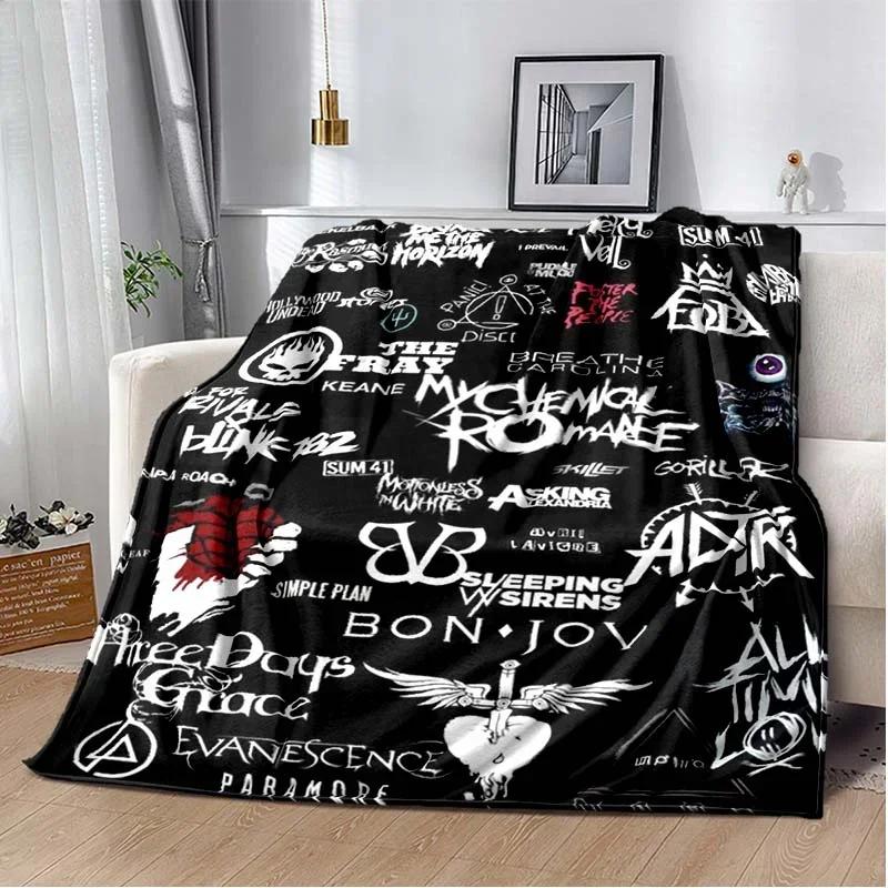My Chemical Romance Band Throw Blanket Lightweight Warm Insulation for Sofa Bed Office Car Knee Pads Decke couverture stragulum