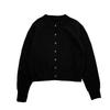Spring Raccoon Velvet Knitted Cardigan Women's Loose Solid Color Round Neck Short Sweater Jacket Top