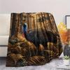 1PC Realistic illustration Print FlAannel Blanket, High quality Comfortable for All Seasons, Home Decor, Warmth and Comfort