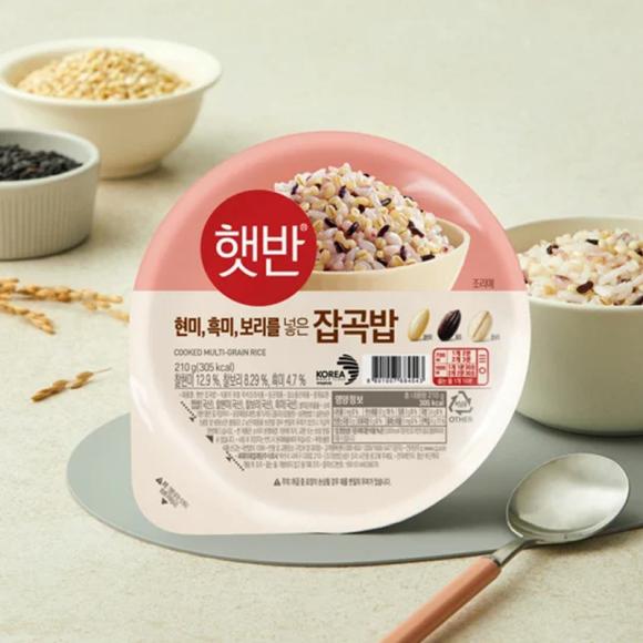 CJ Microwaveable Instant Cooked Rice Hetban - Multigrain Rice 210g (2 Options)