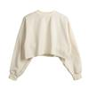 Cropped Fleece Long Sleeve Workout Yoga Sweatshirt For Women