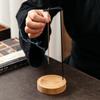 Zen Incense Ornament: Hanging Incense Burner with Creative Holder & Solid Wood Base for Home or Office Use