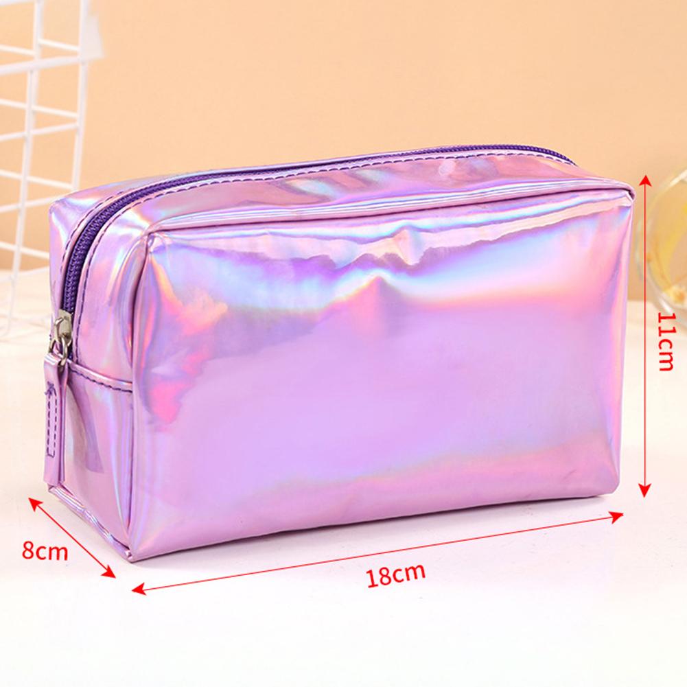 Portable Lasered Cosmetic Storage Bag Lightweight Wear Resistant Wash Bag For Jewelry Headphone