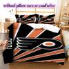 Ice Hockey Logo Pattern Bedding Quilt Set Quilt Cover Pillowcase Home Decoration Birthday Gift (1*duvet cover+ 2*pillowcase, without core)