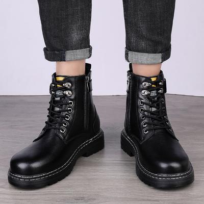 Heren Laarzen Echt Leer Winter Warm Outdoor Enkellaarsjes Heren Militair Tactisch Sneeuwlaarzen Platform Mode Heren Casual Schoenen