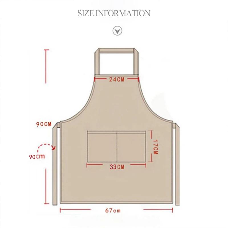 Șorț de bucătărie cu dungi, șorț cu mânecă lungă, șorț cu 2 buzunare, șorț de lucru pentru bărbați și femei, restaurant, bucătărie, copt, consumabile de bucătărie