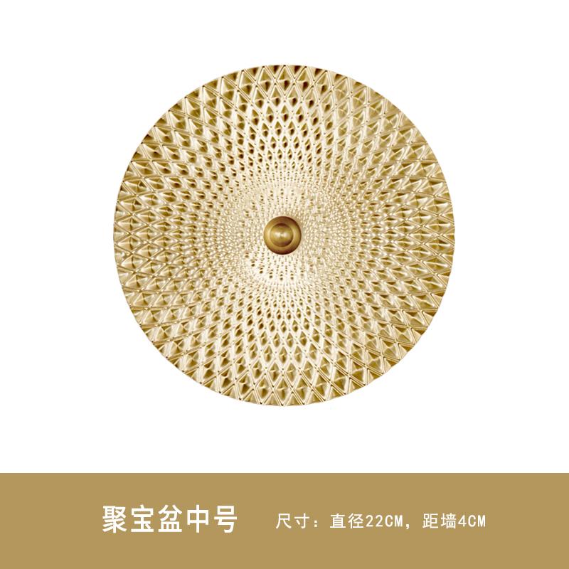 3D Fish Living Room Foyer Background Wall Decoration Metal Wall Decoration Pendant Copper Carp Treasure Pot Art Home Decoration