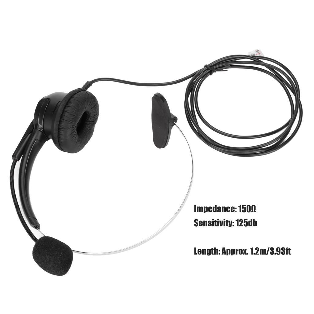 Telephone Headset Telephone Headset RJ9 Earphone with 330° Adjustable Microphone for Home and Call Center  Landline Phone