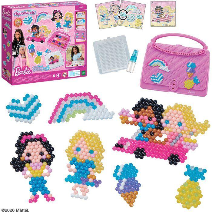 La mallette de Barbie - Aquabeads - 35145 - Perles qui collent avec de l'eau, loisir créatif pour enfant