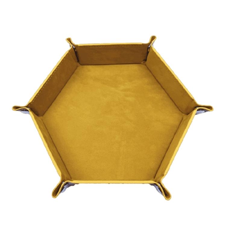 Dices Folding Tray PU Leather Velvets Holder Portable Folding Dices Rolling Tray