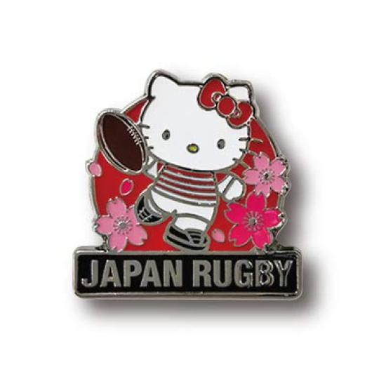 Official Japan National Rugby Team Hello Kitty Kick Pin