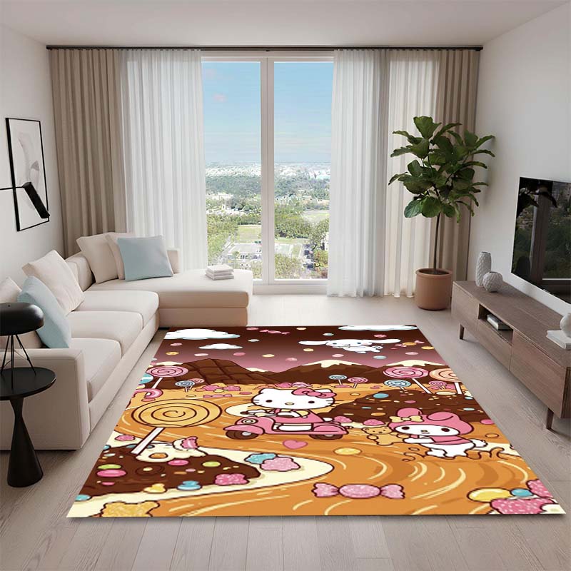1PCCinnamoroll Cartoon Rug, Suitable for Bedrooms, Living Rooms, Sofas, Doormats, and Children's Non-slip Floor Mats.