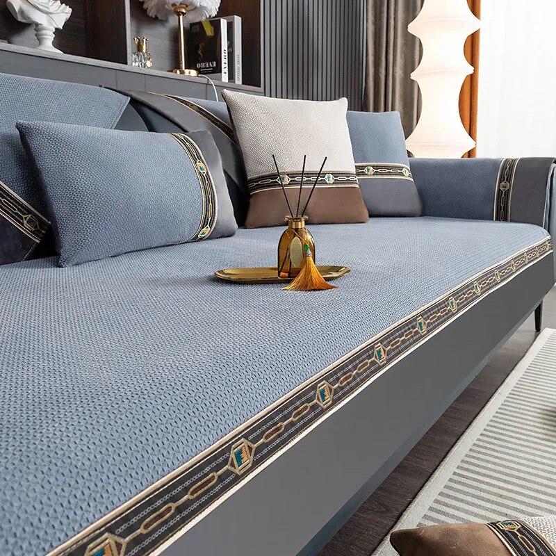 Luxuriöses, rutschfestes Sofakissen, modisch, elegant, vier Jahreszeiten, universelles Sofa, Handtuch, Couchkissen, Spleißen, Kombination, Couchbezüge