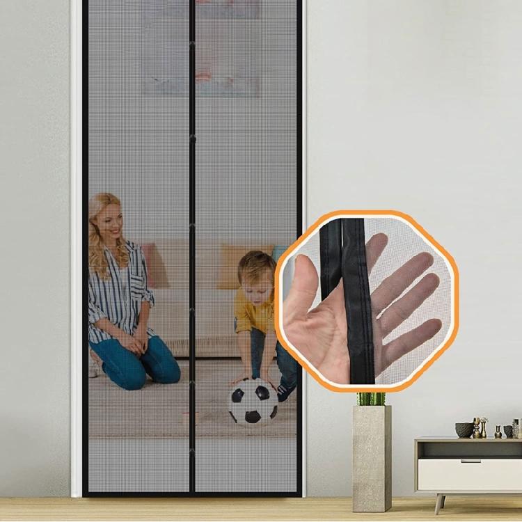 Quick Setup Magnetized Door Curtain, AntiInsect Meshes, for Home and Office, Size 210cm
