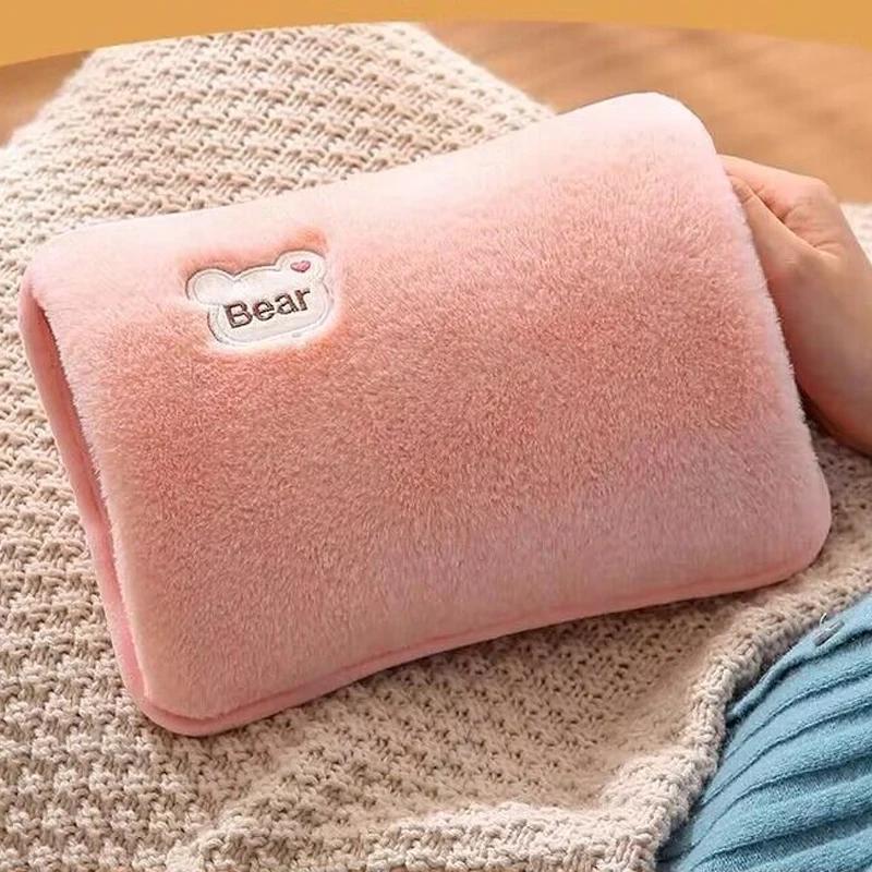 Rechargeable Electric Hot Water Bag Soft Winter Hand Warmer Home Heater Reusable Bottle EU Plug Portable Pocket Warmer Office