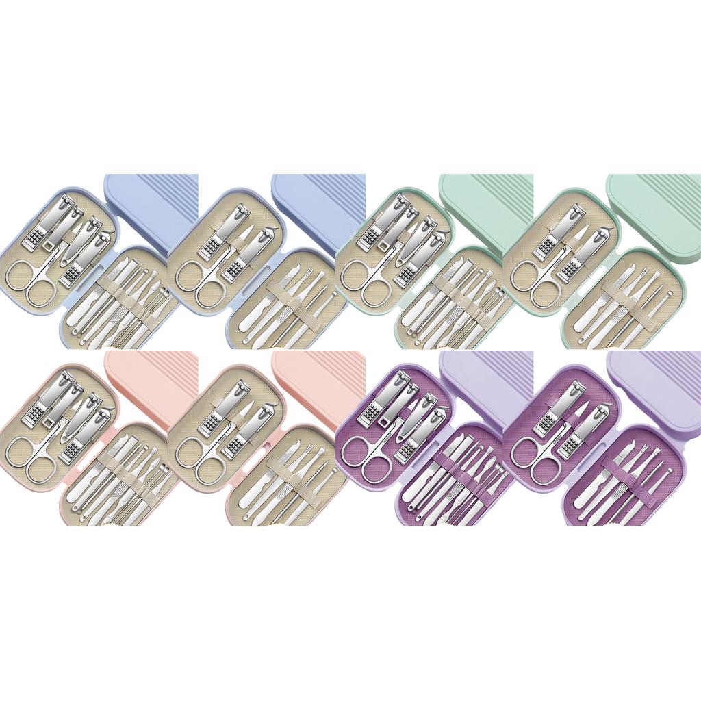 Complete Nail Care Kit Stainless Steel Nail Clippers Manicure Tools With Storage Case For Home Travel Family Use