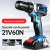 21V Rechargeable Handheld Drill with Lithium Battery and Pistol Grip