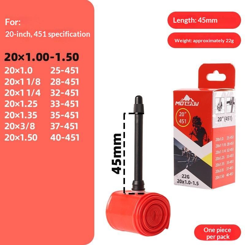 Tpu Bike Inner Tube Camera 16 18 20 22 Inch Mountain Bicycle Tire The Length Of The Nozzle Is 45/65 Mm.