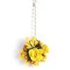 Jewellery Flowers Jewellery Set For Haldi Gota Patti Necklace, Earrings, Bracelet & Maang Tika for Women & Girls