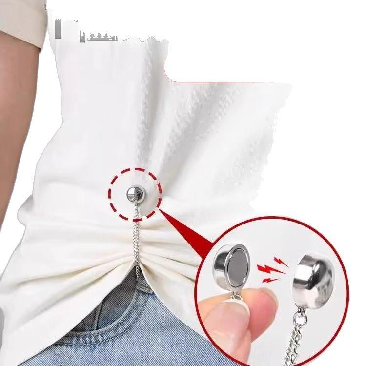 Adjustable Magnetic Buckle for No-Sew Garment Shortening and Waist Reduction