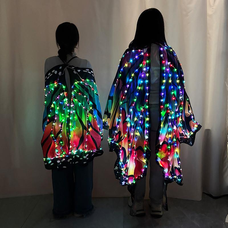 Fantasievolle LED-Schmetterlingsflügel mit Fernbedienung für Bauchtanzkostüme
