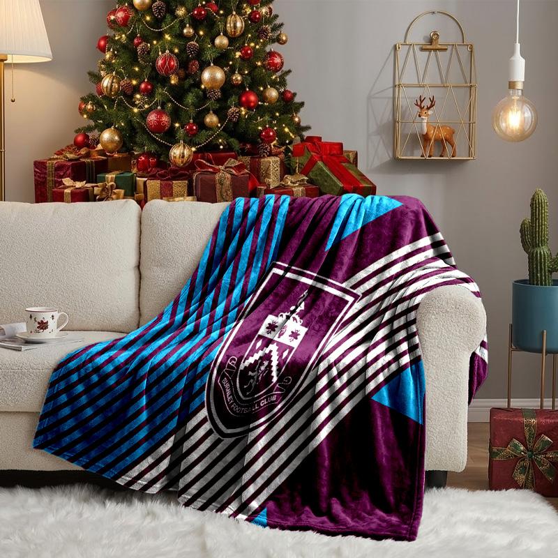 Burnley Football Club Throws Blanket Flannel Blankets Plush for Couch Bed Gifts for Men Women Travel picnic blanket Christmas fan gifts
