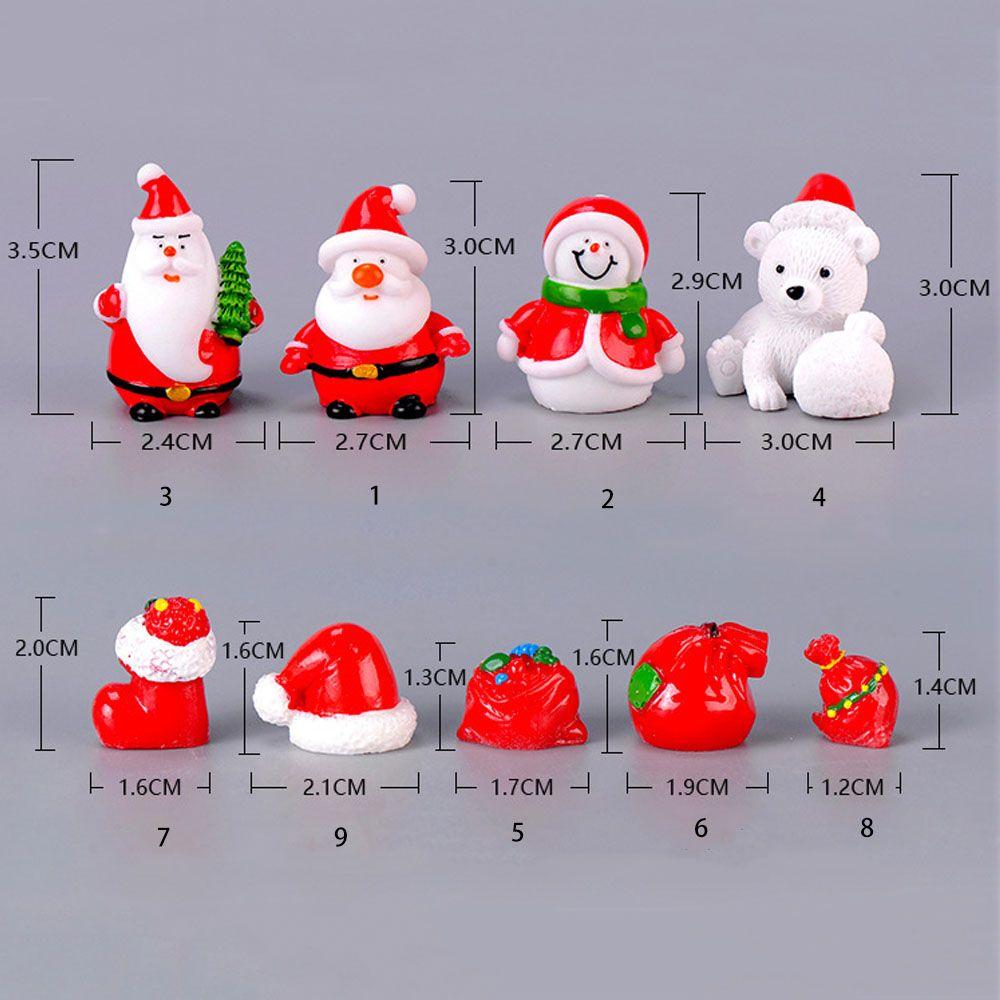 Miniature Landscape Model Cute Christmas Decoration Santa Claus Figurine Xmas Gift Bag Ornament