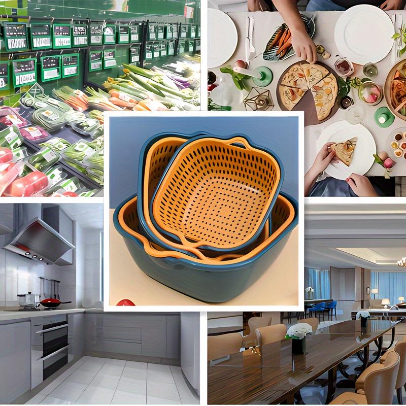 6pcs Reusable Vegetable Washing Basket, Filter Screen Basket, Kitchen Household Filter Screen, Fruit and Vegetable Washing Basket, Kitchen Supplies