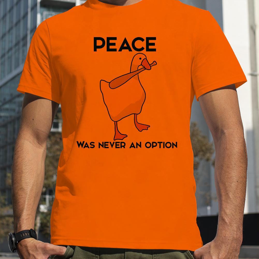 

Peace Was Never An Option Print T-Shirt Summer Men Street Hip Hop Punk Style Boy Loose Oversized Casual Fashion Tees 4XL