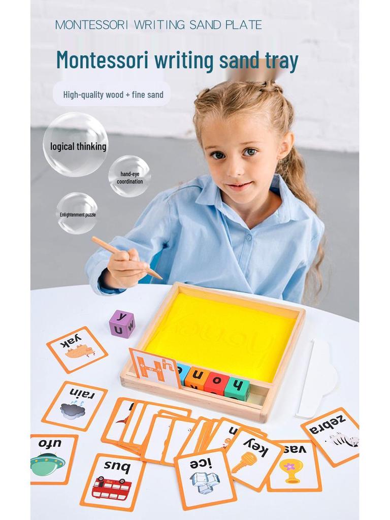Montessori Sandpaper Letters & Numbers Wooden Educational Toys