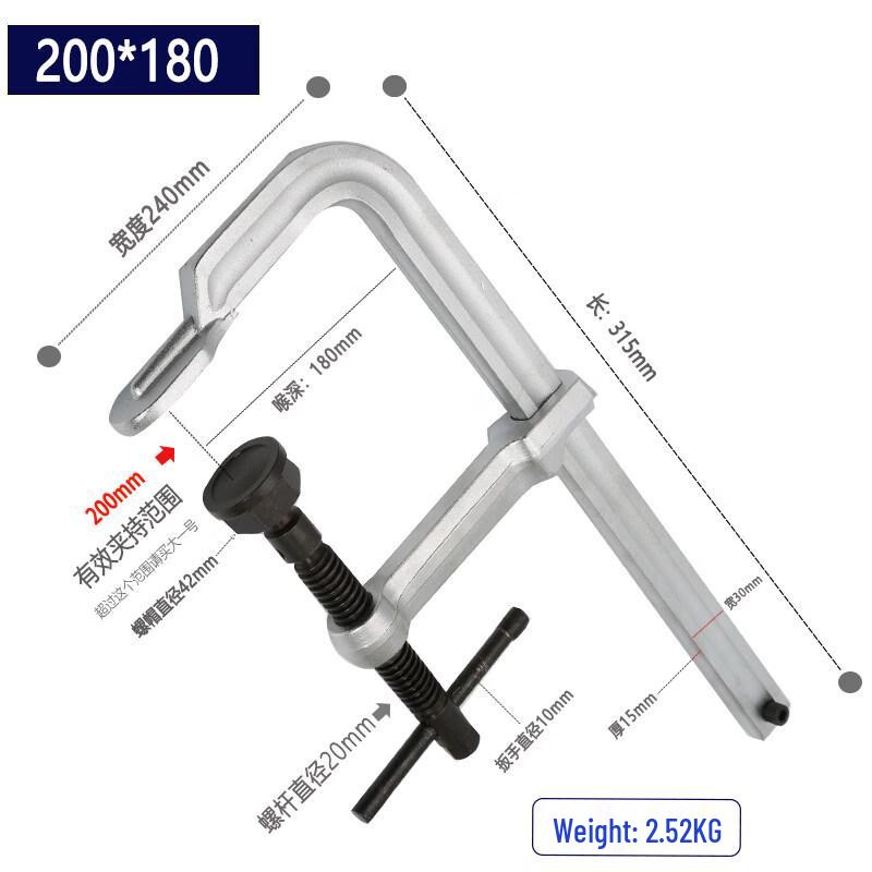 Heavy-Duty Forged Woodworking F-Clamp